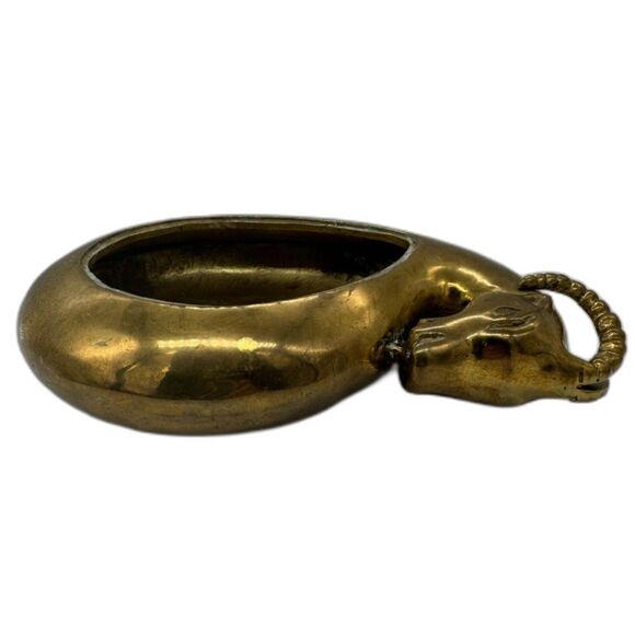 Dolbi Brass 2-Piece Dish Ram Sheep Wildlife Jewelry Dish Ashtray Centerpiece - Picture 11 of 16